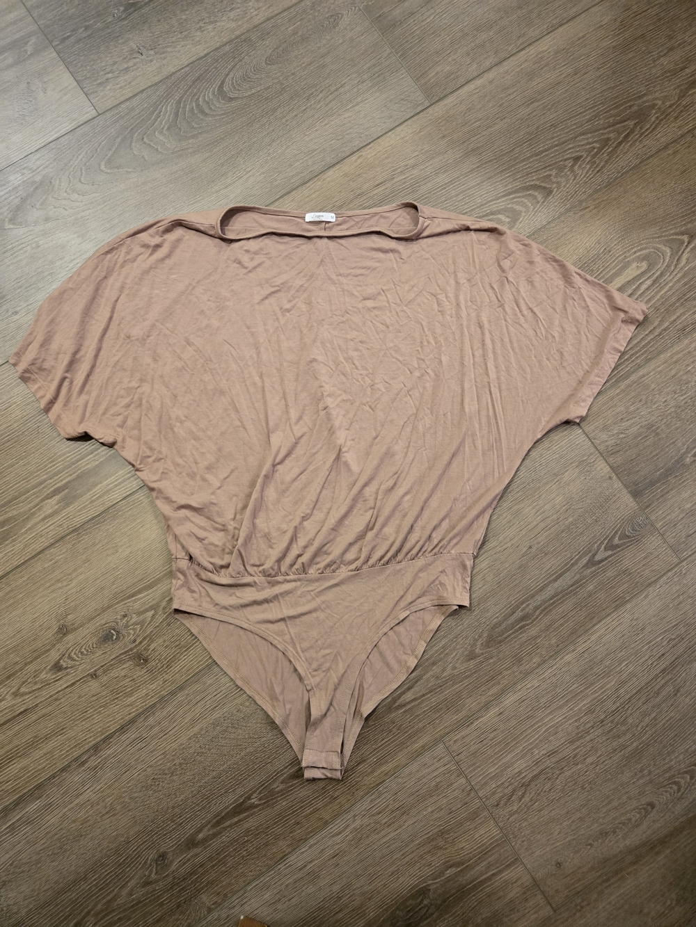 Women’s Dolman Sleeve Bodysuit - Mauve/beige